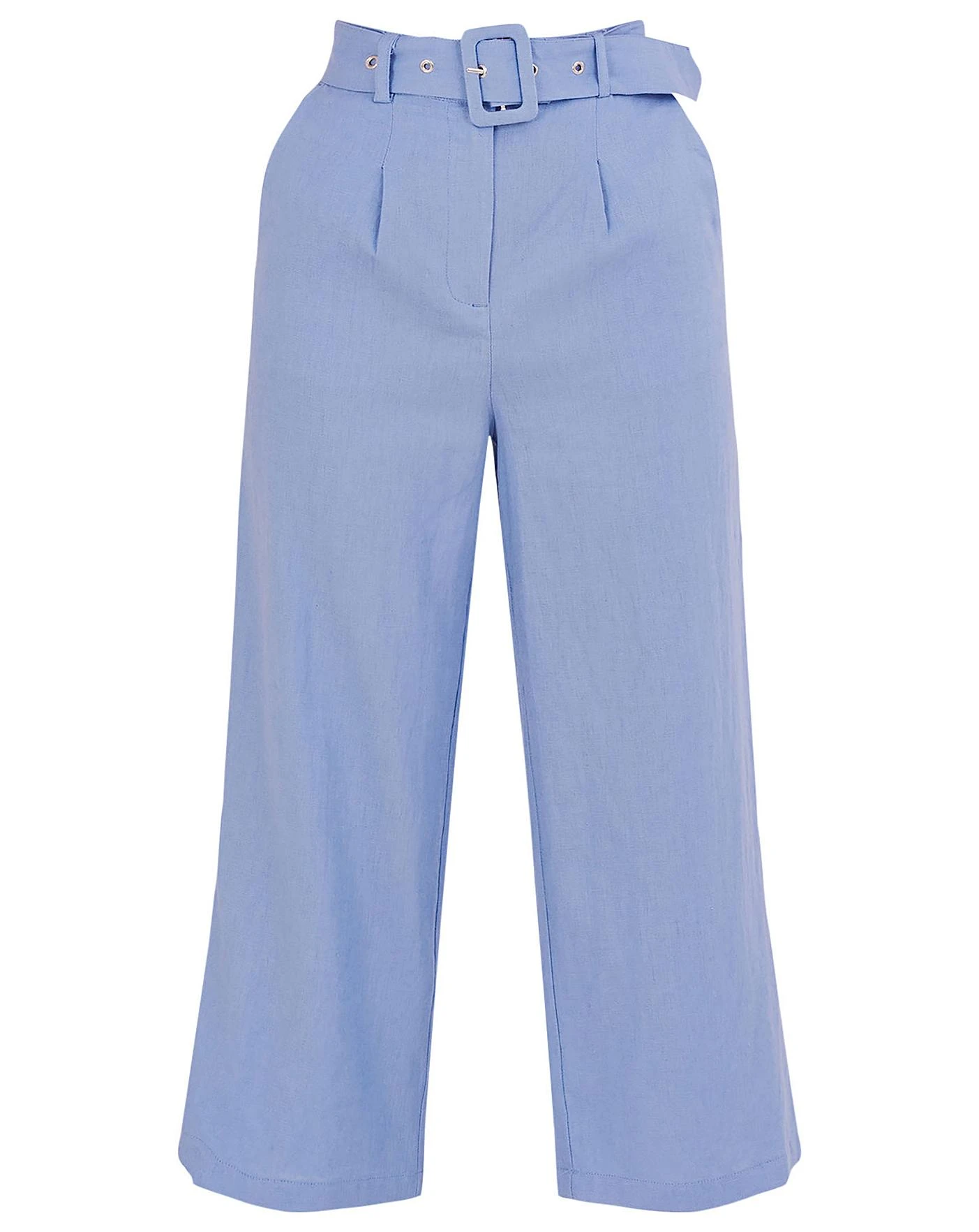 Monsoon Livia Belted Linen Culottes| Blue 3 Monsoon Livia Belted Linen Culottes| Blue