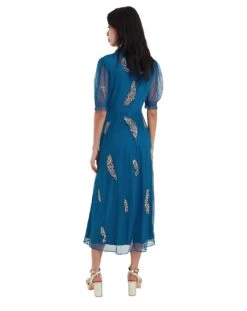 Monsoon Melissa Embellished Shirt Dress| Aqua -Trendy Rae Sales mi511 44119289 2