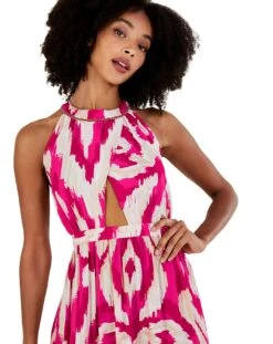 Monsoon Ikat Border Print Maxi Dress| Pink -Trendy Rae Sales mi701 54142910 4