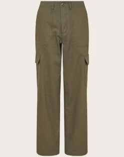 Monsoon Cotton Twill Cargo Trousers| Khaki
