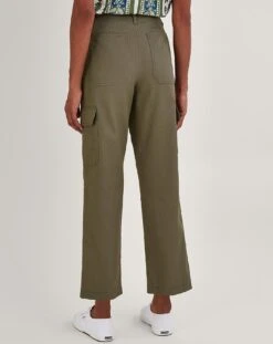 Monsoon Cotton Twill Cargo Trousers| Khaki -Trendy Rae Sales ru595 54273199 4
