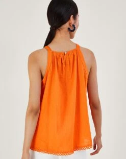 Monsoon Crochet Neckline Halter Top| Orange 9 Monsoon Crochet Neckline Halter Top| Orange -Trendy Rae Sales ru947 54158715 4