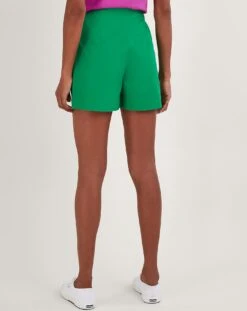 Monsoon Lilly Structured Shorts| Green -Trendy Rae Sales ru949 54278307 4