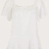 Monsoon Plain Schiffli Top| White -Trendy Rae Sales ru987 54314013 3