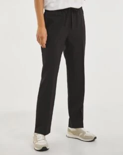Value Essentials Straight Leg Trousers Short| Black -Trendy Rae Sales u01hg550740w