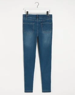 Amber Mid Blue Pull On Skinny Jeggings| Mid Blue -Trendy Rae Sales u01nb629756s