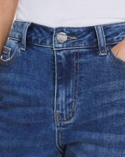 Simply Be Fern Dark Stonewash Slim Ripped Boyfriend Jeans| Dark Stonewash -Trendy Rae Sales u01nb646500w