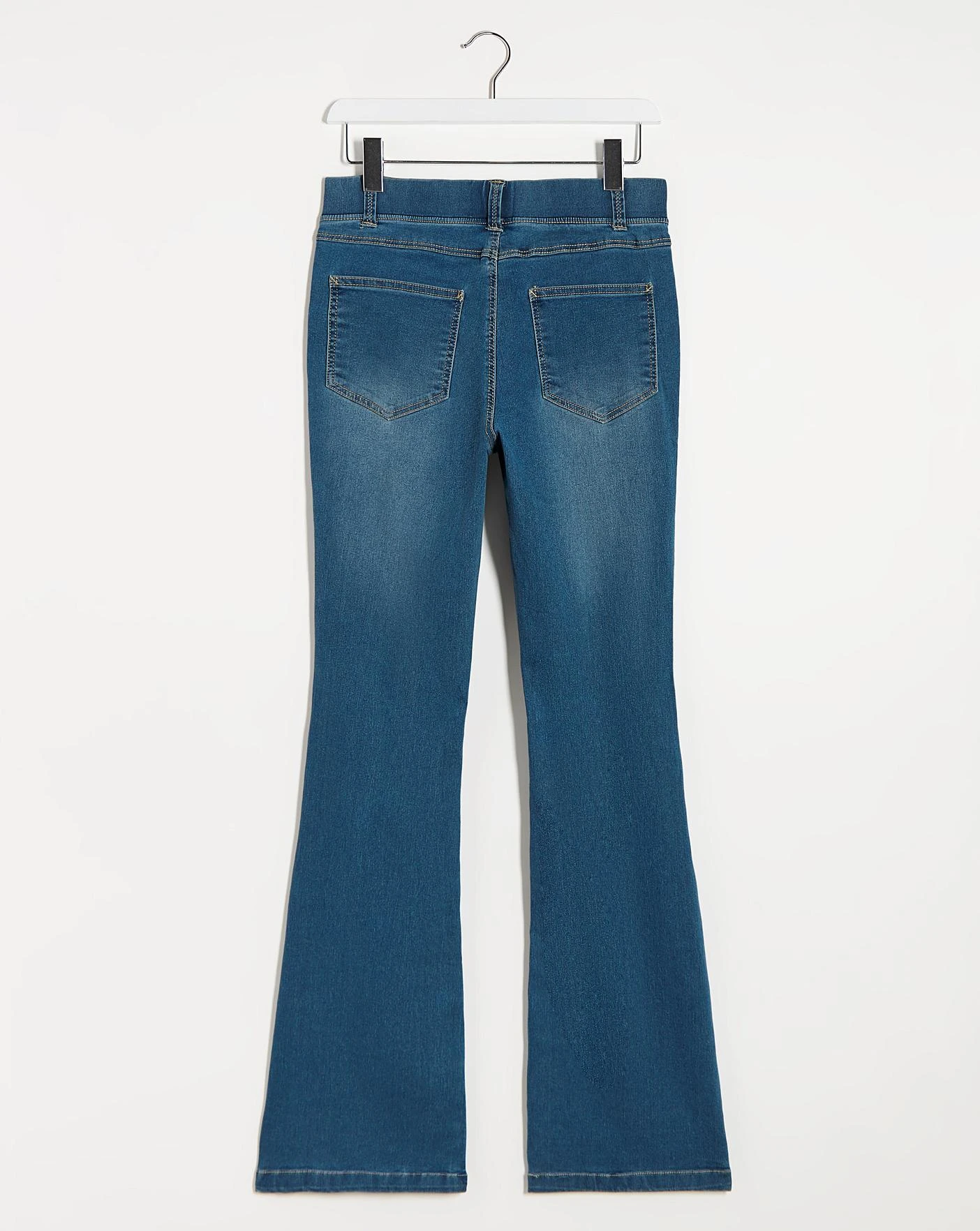 Erin Mid Blue Pull On Bootcut Jeggings| Mid Blue 5 Erin Mid Blue Pull On Bootcut Jeggings| Mid Blue - Image 3
