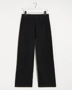 Lottie Black Pull On Wide Leg Jeggings| Black -Trendy Rae Sales u01nb900753s
