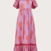 Monsoon Anasi Pineapple Print Dress| Lilac -Trendy Rae Sales uj283 54285994 3