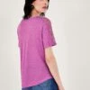 Monsoon Button Lace Linen T-Shirt| Purple 1 Monsoon Button Lace Linen T-Shirt| Purple -Trendy Rae Sales uj351 54062704 3