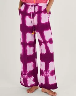 Monsoon Tassel Waist Tie Dye Trousers| Pink -Trendy Rae Sales uj380 54283810 2