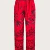 Monsoon Pedra Palm Print Trousers| Red -Trendy Rae Sales uj381 54278409 3