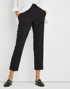 Value Essentials Tapered Leg Trousers Short| Black -Trendy Rae Sales v01nc624954w