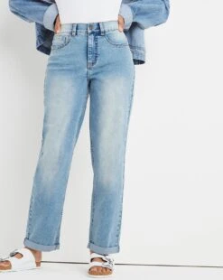 24/7 Light Stonewash Boyfriend Jeans Made With Organic Cotton| Light Stonewash -Trendy Rae Sales v01yy531730w