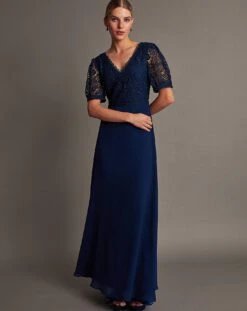 Monsoon Lilibet Lace Maxi Dress| Navy -Trendy Rae Sales vj253 54078661 1