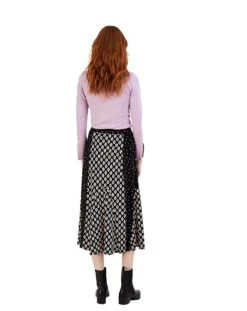 Monsoon Contrast Geometric Midi Skirt| Black -Trendy Rae Sales vj456 54070001 4