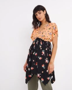 Joe Browns Mixed Floral Print Dainty Summer Tunic| Pink Multi-coloured -Trendy Rae Sales w01gv896728w