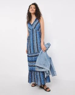 Joe Browns Boho Santorini Summer Dress| Blue Multi-coloured -Trendy Rae Sales w01re341750w