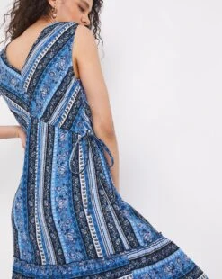 Joe Browns Boho Santorini Summer Dress| Blue Multi-coloured -Trendy Rae Sales w01re341751w
