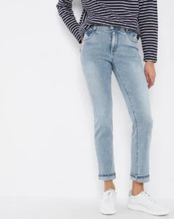 Dream Sculpt Light Blue Straight Leg Jeans| Light Blue -Trendy Rae Sales w01uy123706w