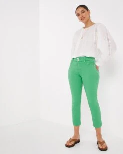 Dreamsculpt Crop Jeans| Green