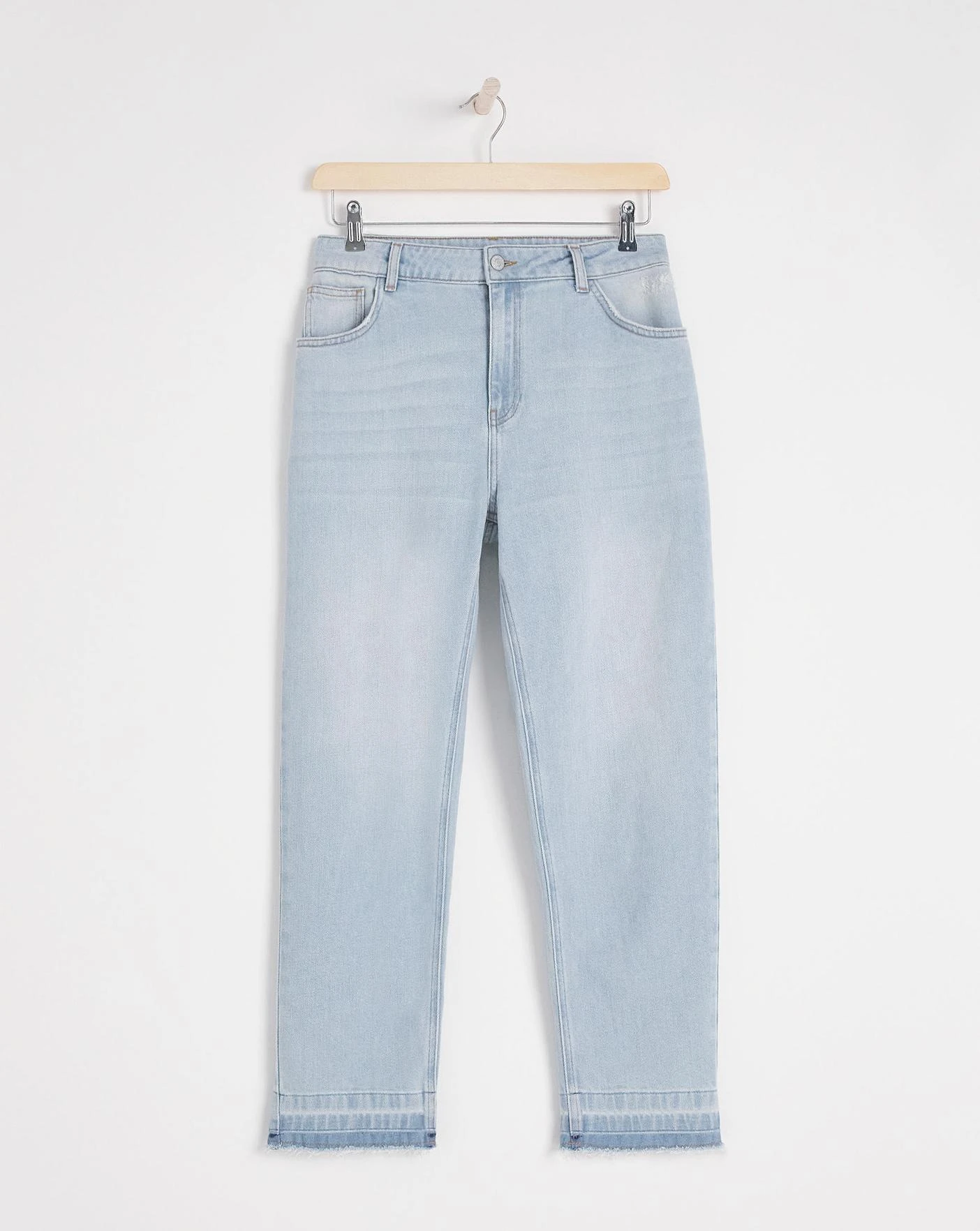 Anise Marguarite Bleach Wash Release Hem Straight Leg Jean| Bleach Wash 4 Anise Marguarite Bleach Wash Release Hem Straight Leg Jean| Bleach Wash - Image 2