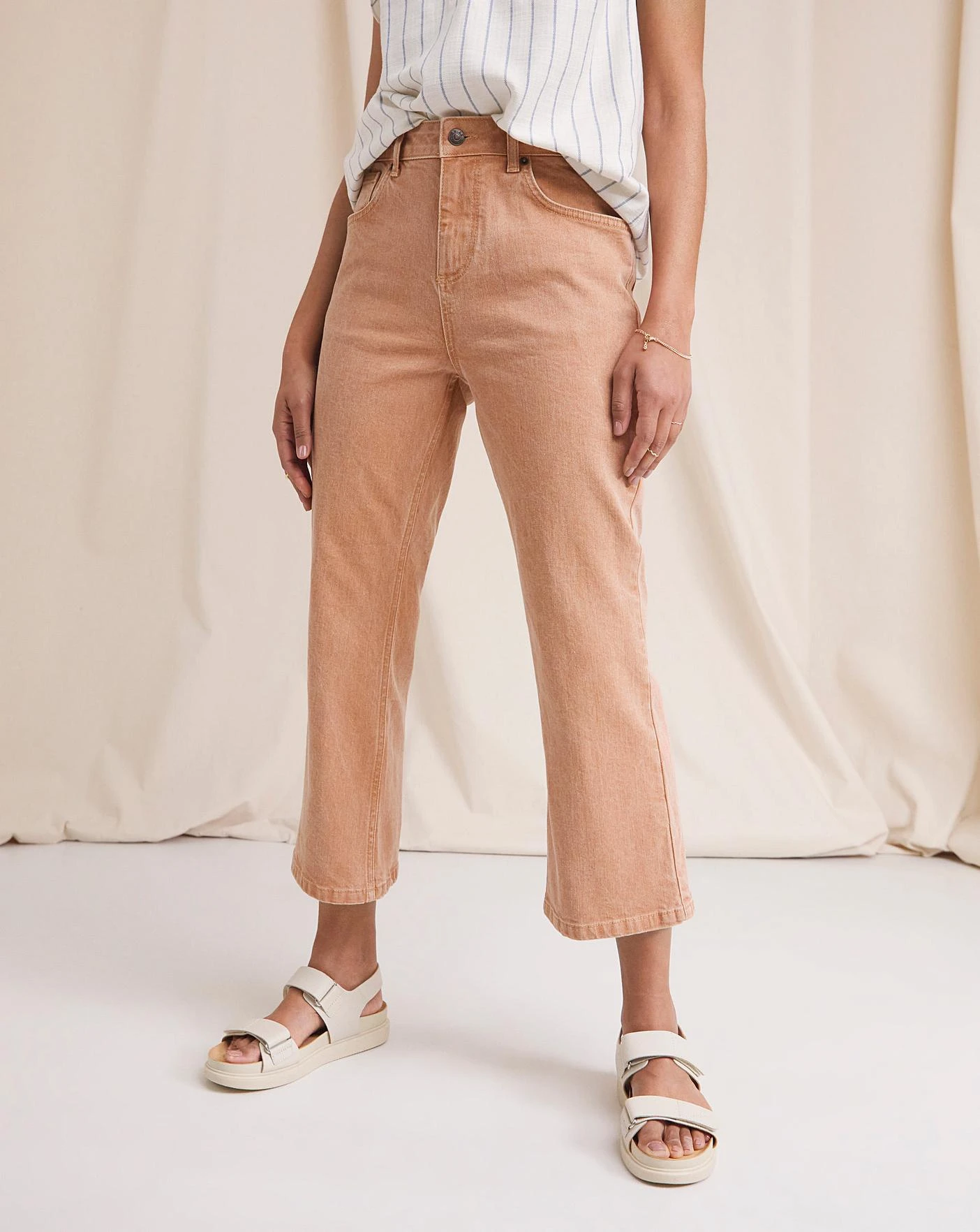 Anise Lily Baked Pink Crop Flare Jeans| Baked Pink 5 Anise Lily Baked Pink Crop Flare Jeans| Baked Pink - Image 3