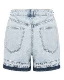 Anise Iris Bleach Wash Released Hem High Waisted Denim Shorts| Bleach Wash -Trendy Rae Sales w01vk684733s