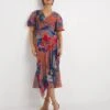 Joanna Hope Bubble Sleeve Maxi Dress| Floral Print -Trendy Rae Sales w01wi180735w