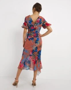 Joanna Hope Bubble Sleeve Maxi Dress| Floral Print -Trendy Rae Sales w01wi180738w