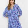 Julipa Turn Back Print Tunic Top| Blue Print
