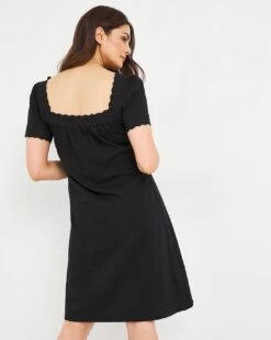 Square Neck Lace Dress| Black -Trendy Rae Sales w07wg168768w