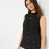 Julipa Broderie Front Jersey Back Top| Black 2 Julipa Broderie Front Jersey Back Top| Black -Trendy Rae Sales w07zq516725w