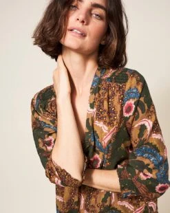 White Stuff Elisa Top| Teal Multi-coloured -Trendy Rae Sales x01ed354500s