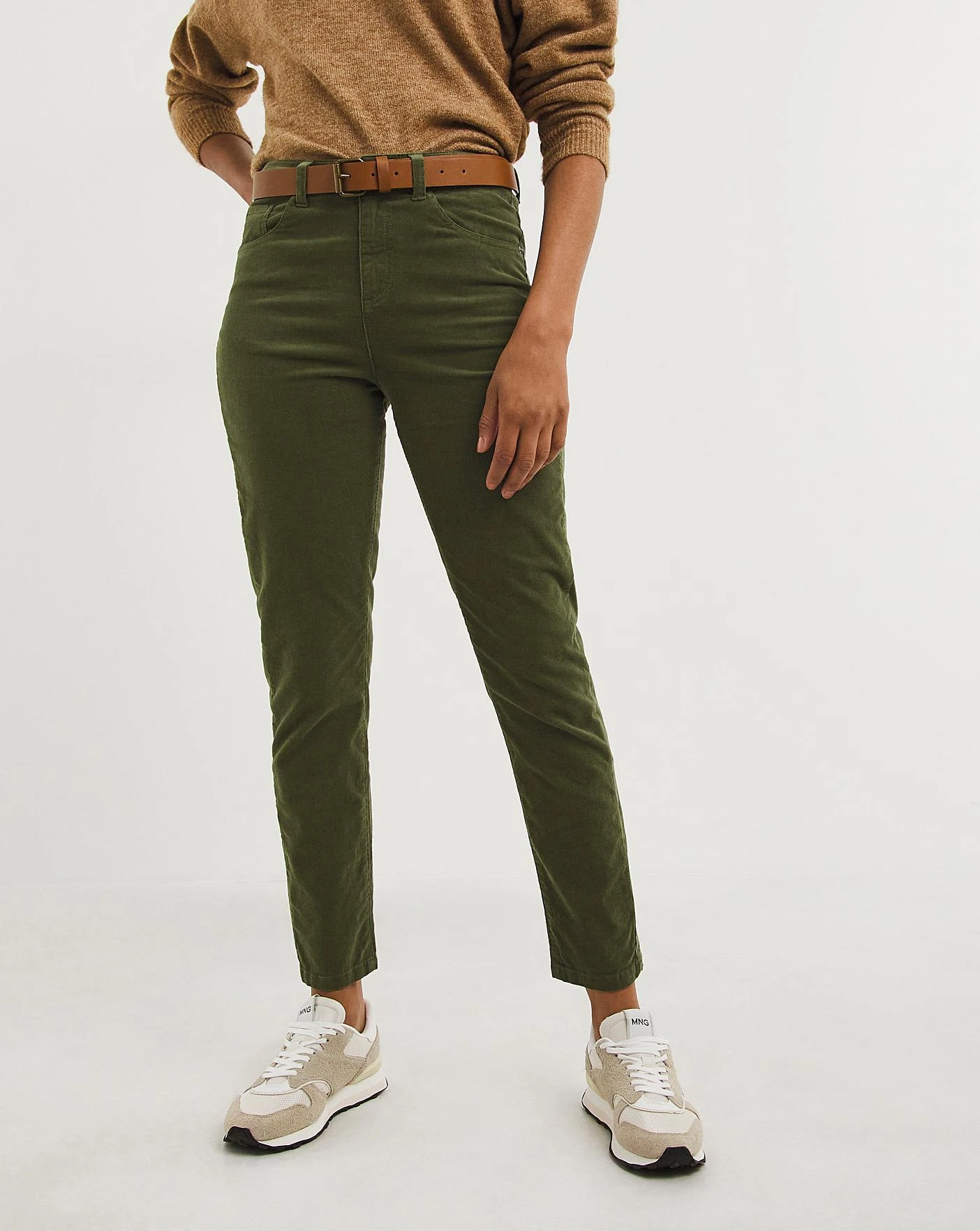 Khaki Slim Babycord Jeans| Khaki 4 Khaki Slim Babycord Jeans| Khaki - Image 2