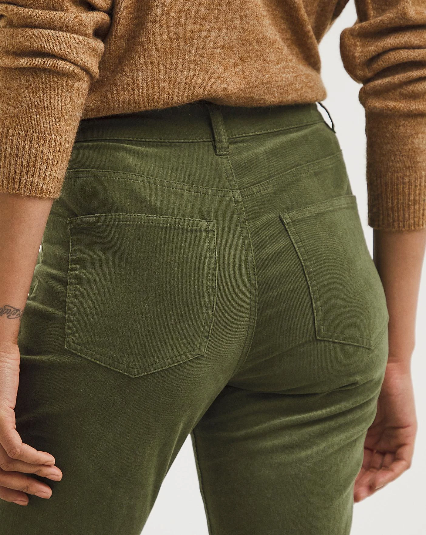 Khaki Slim Babycord Jeans| Khaki 6 Khaki Slim Babycord Jeans| Khaki - Image 4