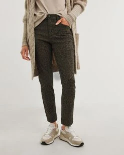 Khaki Coated Leopard Slim Jeans| Khaki -Trendy Rae Sales x01fc188737w