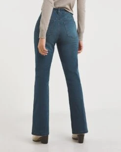 Kim High Waist Bootcut Leg Jeans| Mid Blue -Trendy Rae Sales x01fc869758w