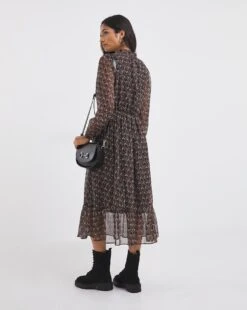 Geo Print Lurex Pussy Bow Dress| Geo Print -Trendy Rae Sales x01fh987739w