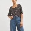 Floral Print Sweetheart Neck Angel Sleeve Crinkle Jersey Top| Floral Print -Trendy Rae Sales x01fz796720w