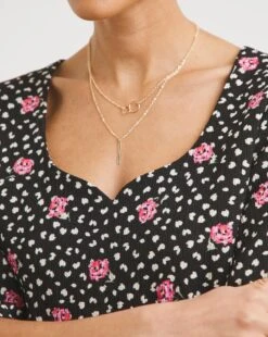 Floral Print Sweetheart Neck Angel Sleeve Crinkle Jersey Top| Floral Print -Trendy Rae Sales x01fz796722w