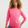 Pink Cotton Slub Raglan Long Sleeve Top| Pink -Trendy Rae Sales x01fz820745w