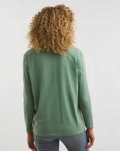 Basic Cotton Crew Neck Long Sleeve T-Shirt| Pistachio -Trendy Rae Sales x01fz943732w