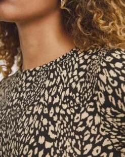 Balloon Sleeve Soft Touch Jersey A-Line Dress| Animal Print 9 Balloon Sleeve Soft Touch Jersey A-Line Dress| Animal Print -Trendy Rae Sales x01gh947742w