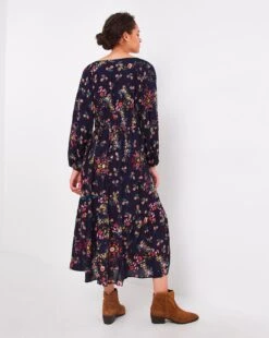 Joe Browns Pop Of Bright Crinkle Dress| Navy -Trendy Rae Sales x01gv749755w