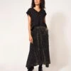 White Stuff Isabelle Devore Velvet Skirt| Grey Multicolour -Trendy Rae Sales x01ie557501c