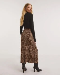 Whistles Jungle Cheetah Button Skirt| Multi -Trendy Rae Sales x01ie911750w