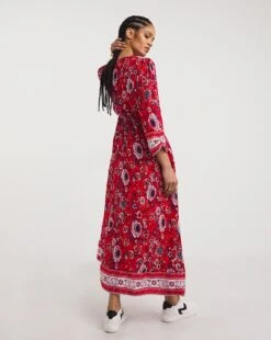 Joe Browns Savannah Boho Maxi Dress| Red Multicolour -Trendy Rae Sales x01if829730w