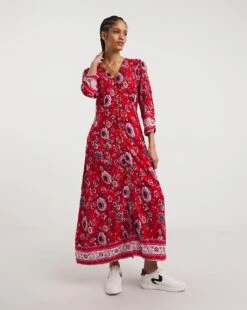Joe Browns Savannah Boho Maxi Dress| Red Multicolour -Trendy Rae Sales x01if829731w